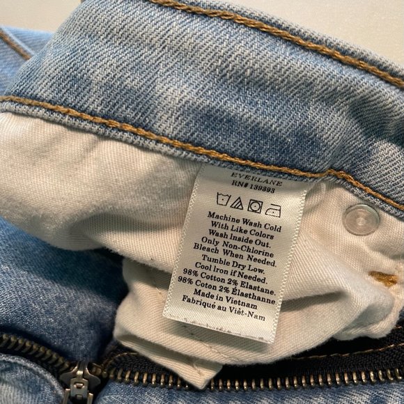 Everlane Kick Crop Jeans LIGHT BLUE Size 30 - good used condition - Picture 9 of 12